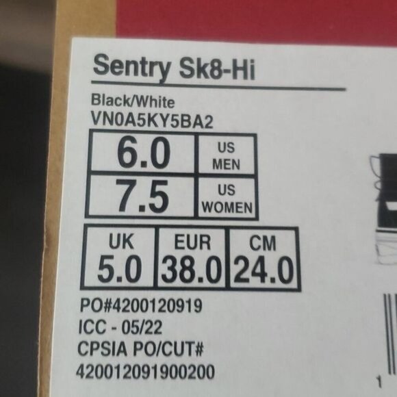 New‎ Vans Sk8 Hi Black Chunky High Top Platforms Sneakers Punk Festival Casual - Picture 10 of 10